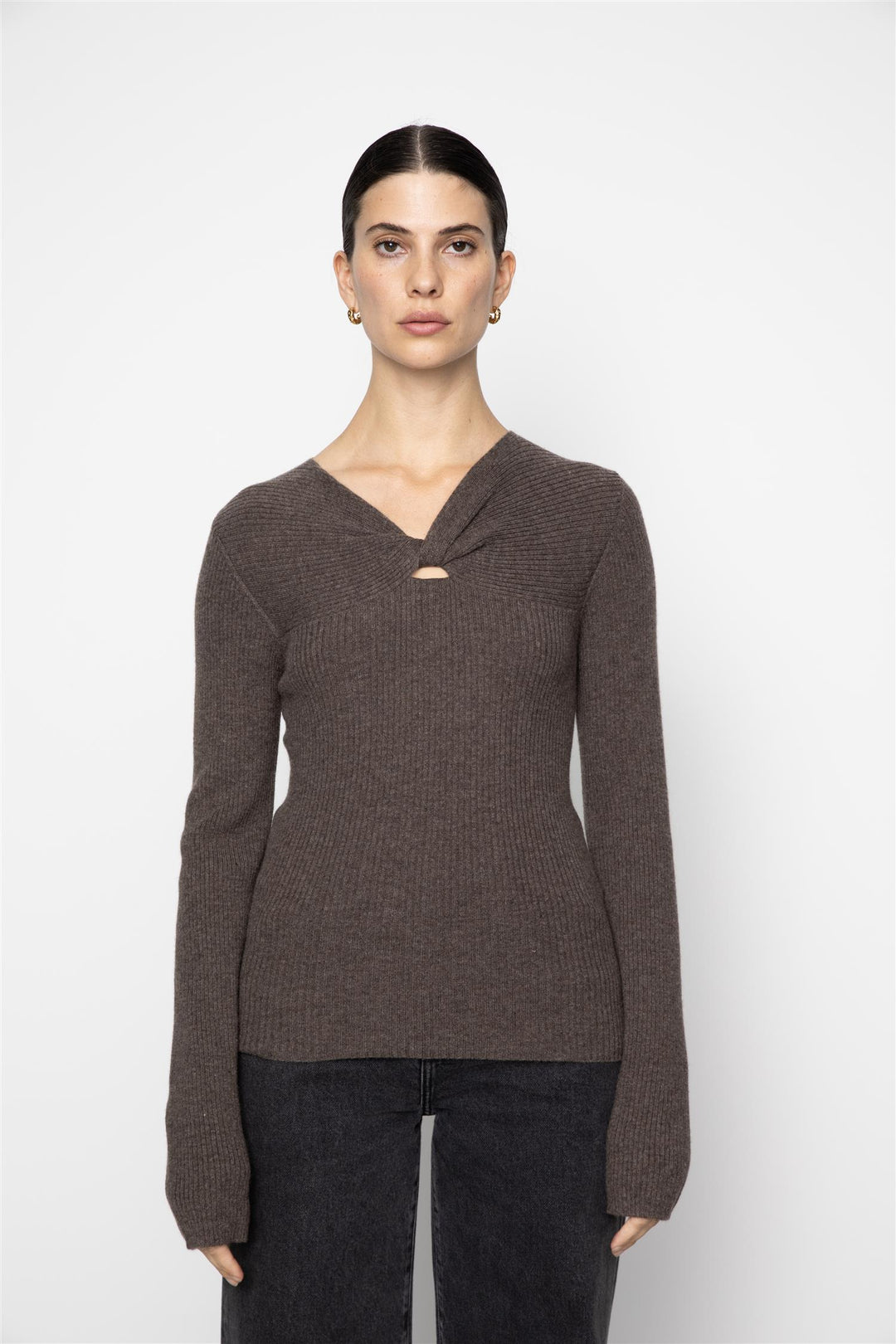 Melody Knit  Dark Taupe Melange