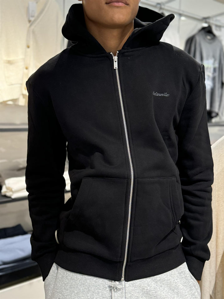 M Regular Zip Hoodie  Black