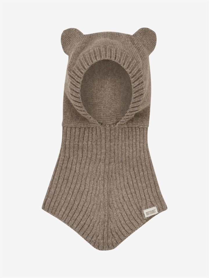 Balaclava Ears Wool Knit  Morel