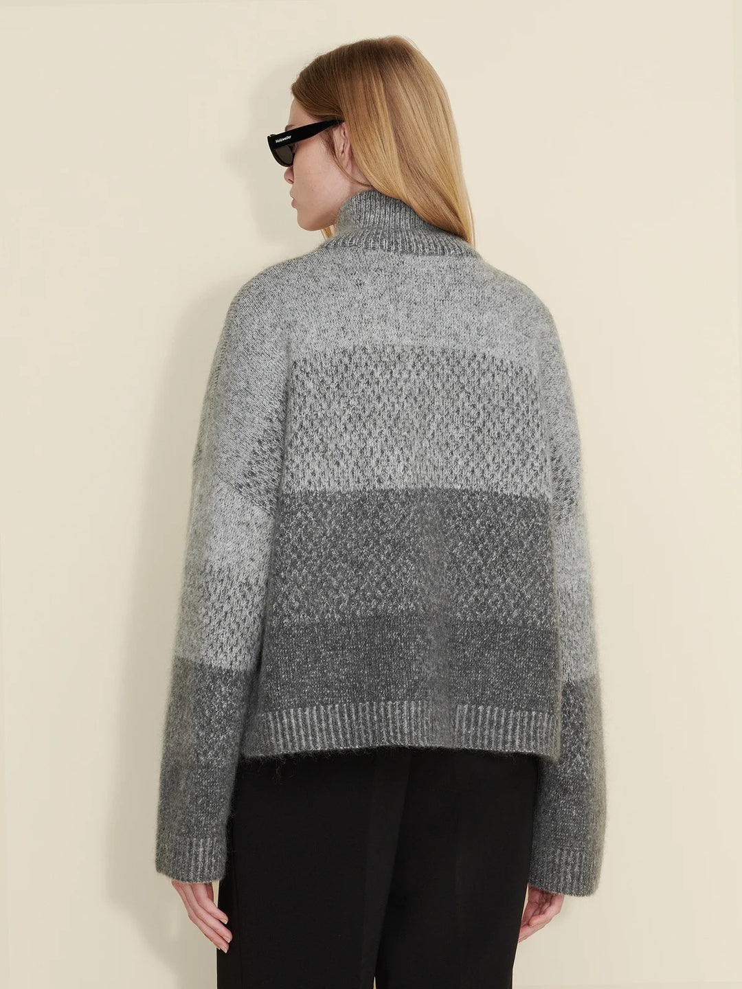 Tine Knit Cardigan  Dk. Grey Mix