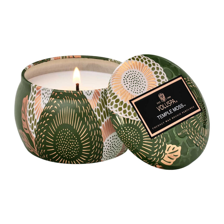 MINI TIN CANDLE 25T  Temple Moss