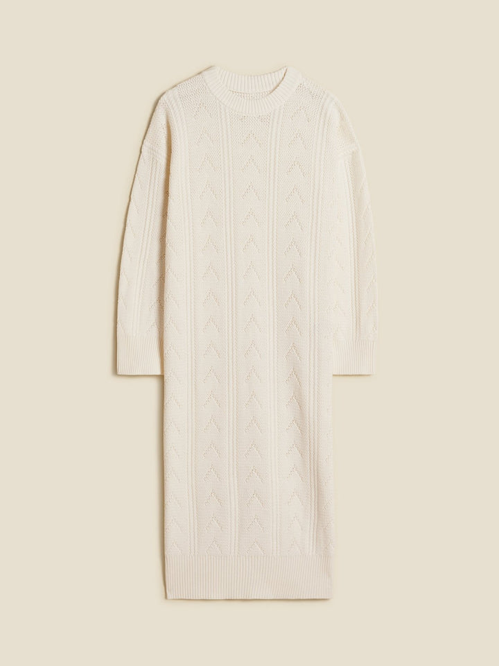 Serena Knit Dress  White