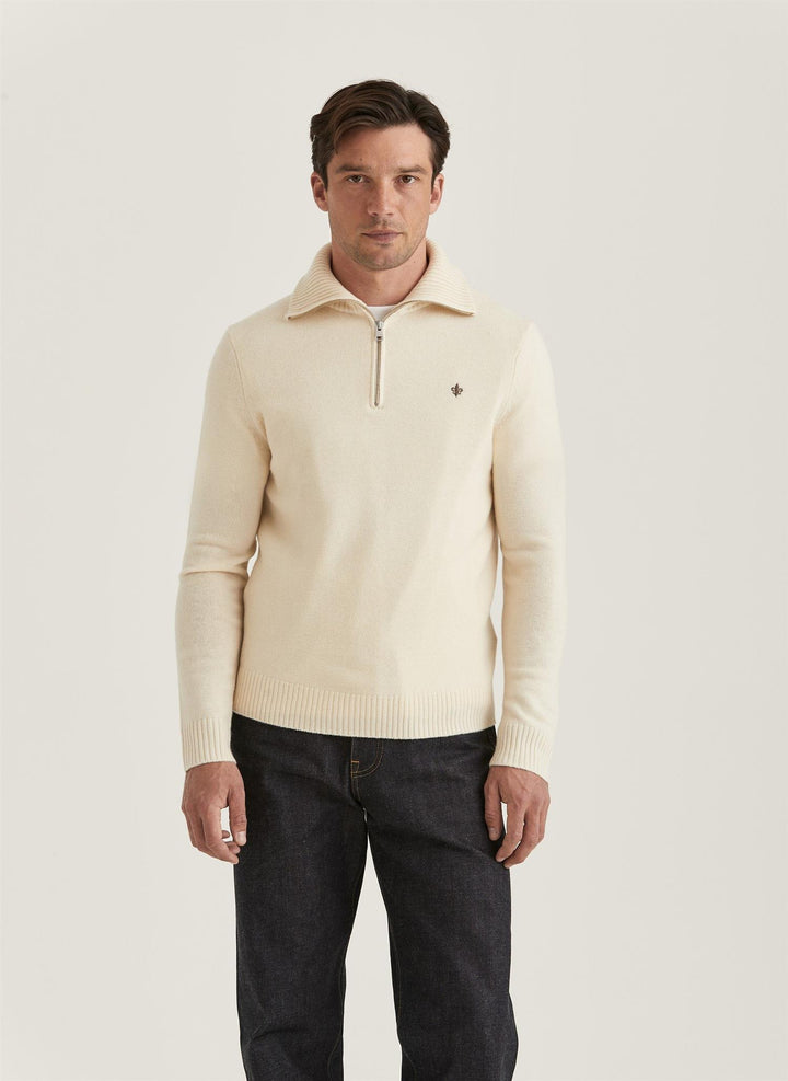 Hertford Half Zip  Off White