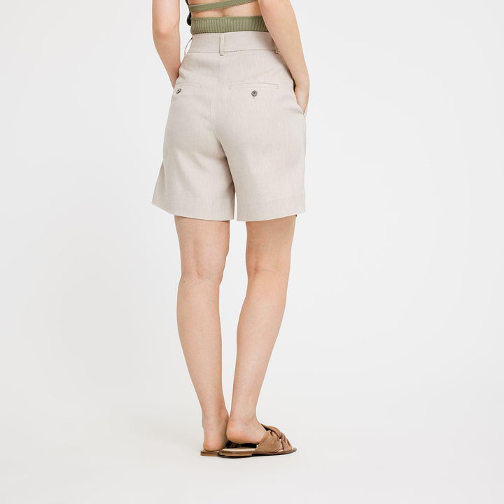 LauraFV Midi Shorts 769  Sand Linen