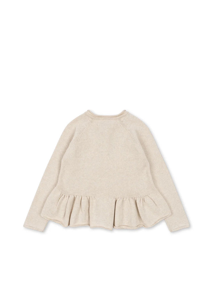 CABBY FRILL CARDIGAN  Off White Melange