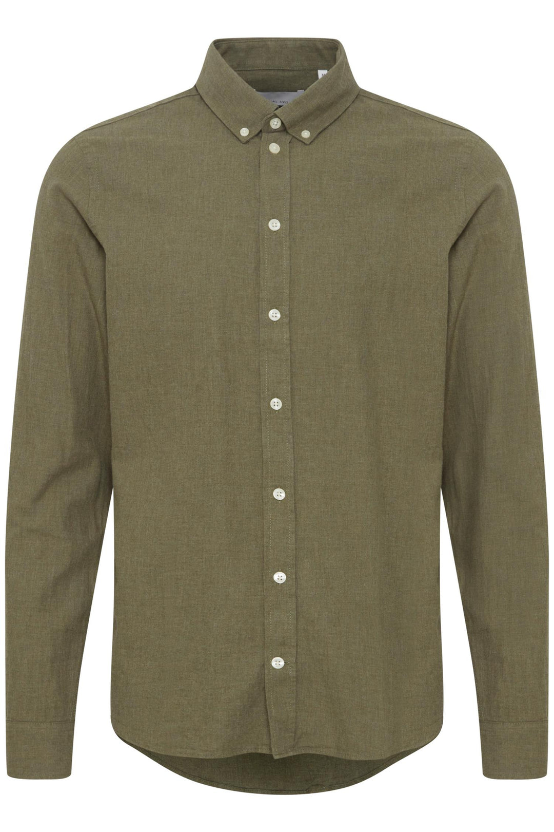 ANTON LS BD fil a fil shirt  Burnt Olive Melange