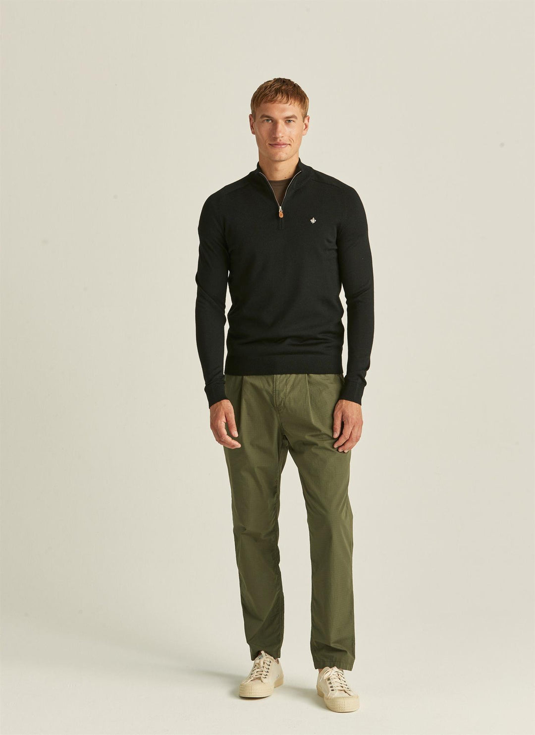 MERINO JOHN ZIP  Black