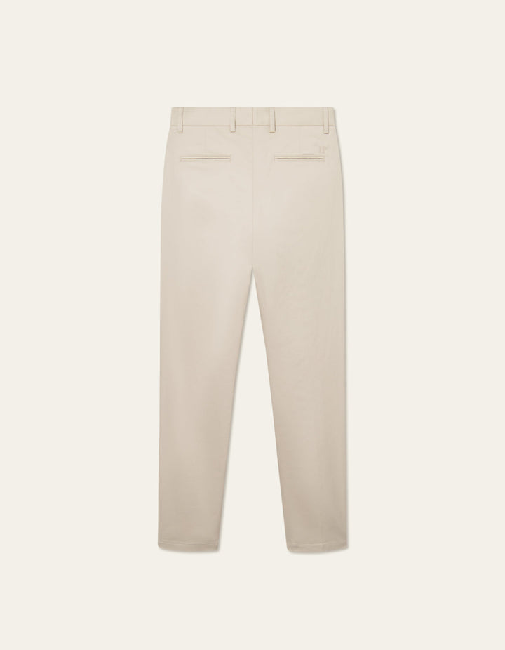 Como Reg Cotton Suit Pants  Light Sand