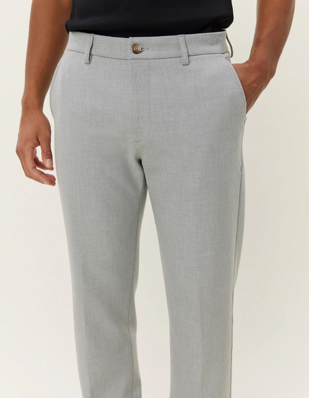 Como Reg Suit Pants - Seasonal  Light Grey Mélange