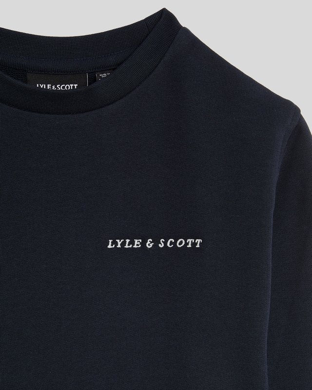 Script Crew Neck Sweatshirt  Dark Navy