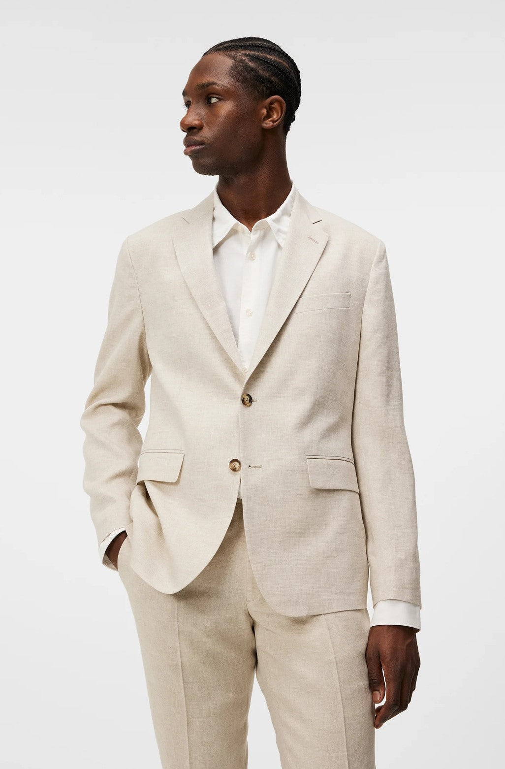 HOPPER U SUPER LINEN BLAZER  Moonbeam