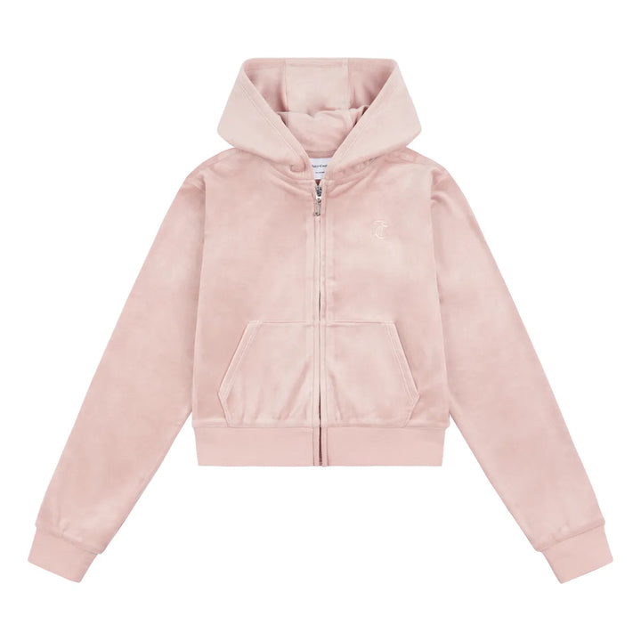 EMBRO VELOUR ZIP HOODIE  Adobe Rose