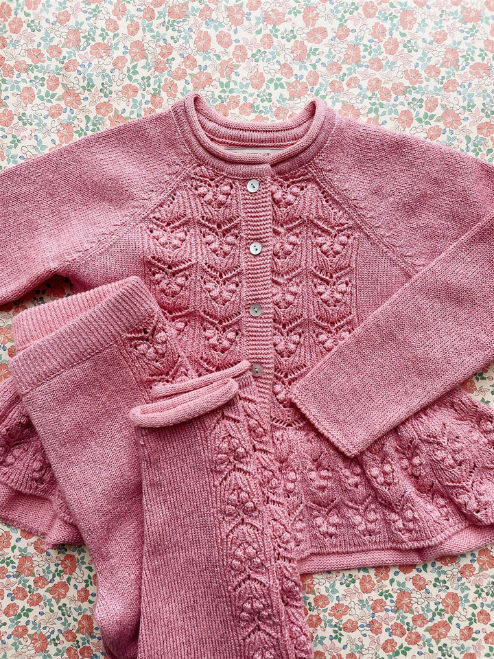 CABBY FRILL CARDIGAN  Powder Pink