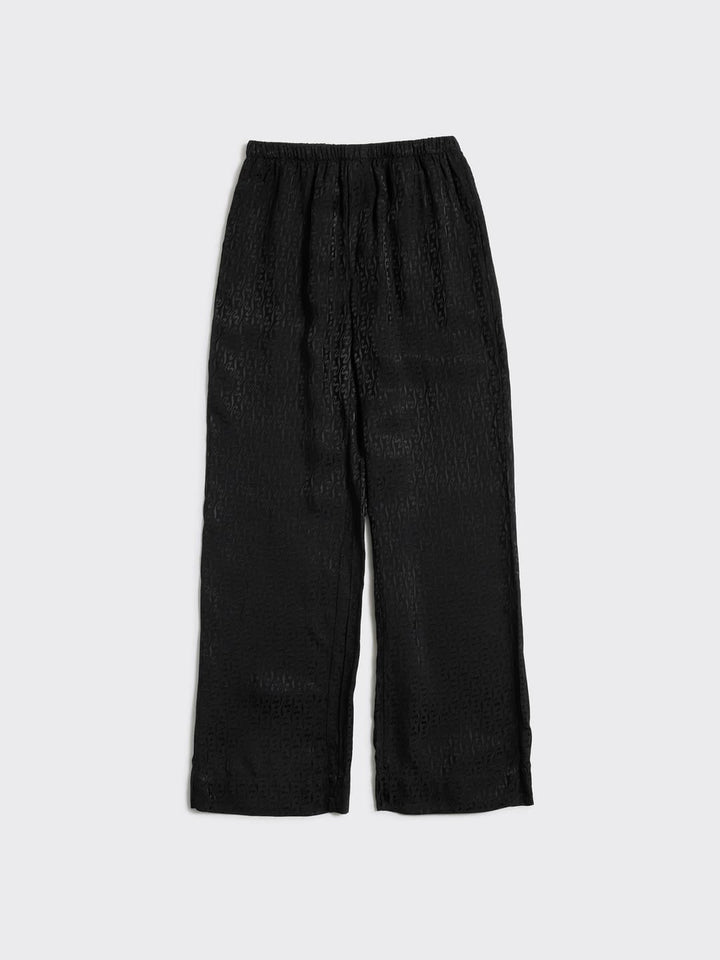 Luka Monogram Trouser  Black