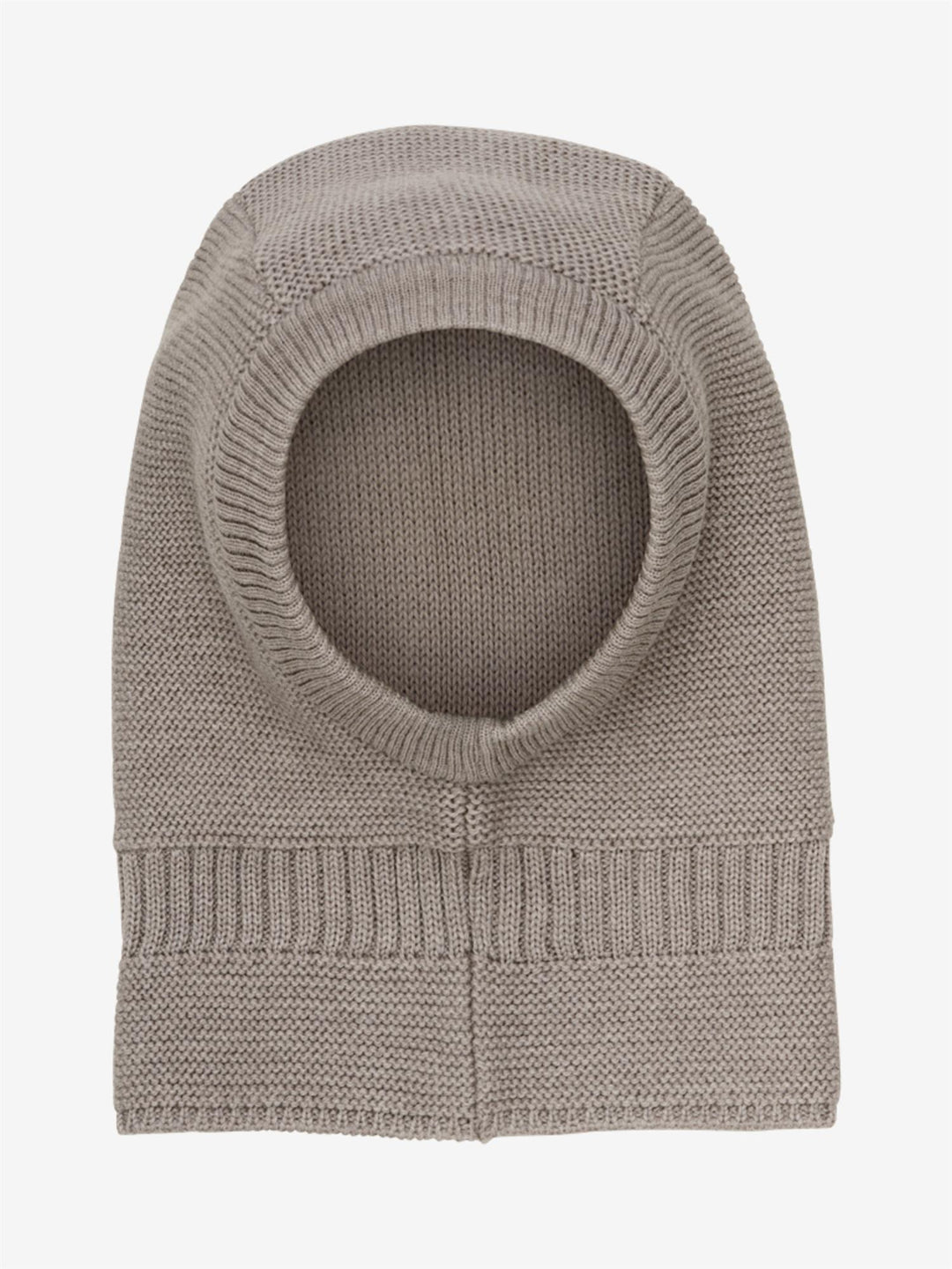 Balaclava Wool Knit Windstop  Brown Melange