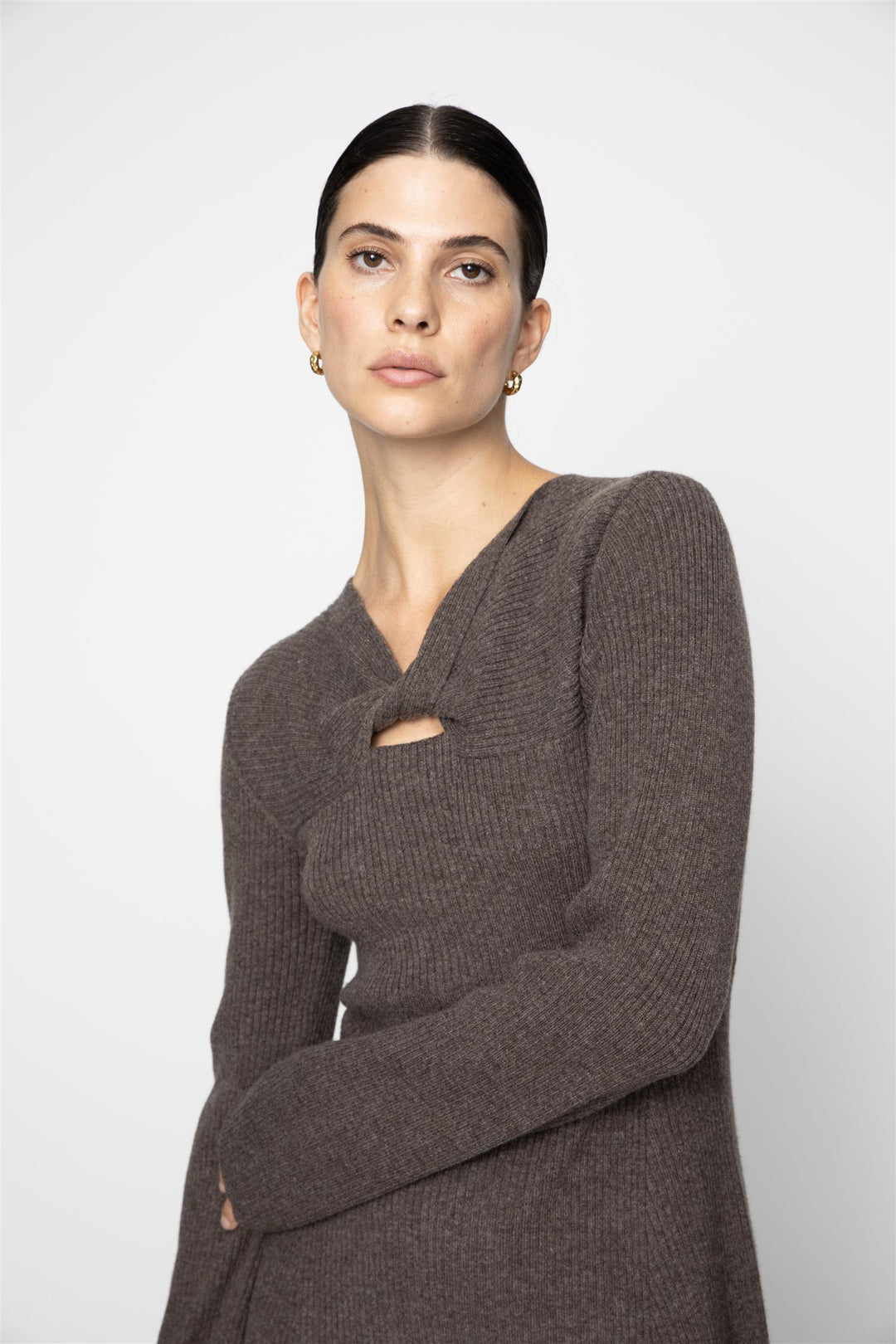 Melody Knit  Dark Taupe Melange