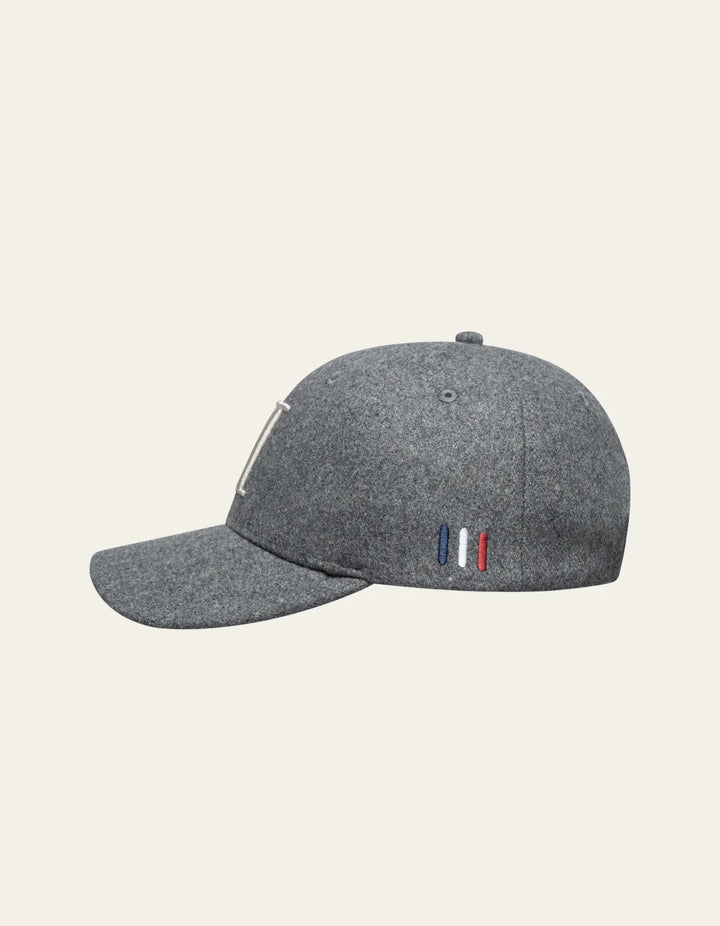 Encore Wool Baseball Cap  Light Grey Melange/Ivory