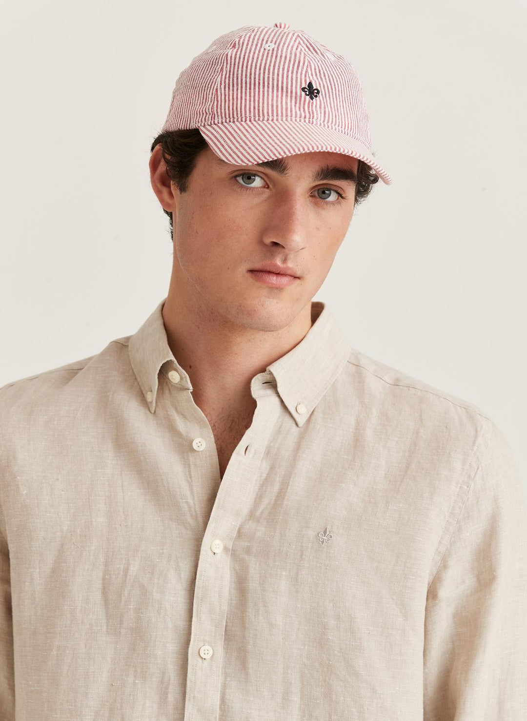 Douglas BD Linen Shirt LS  Khaki