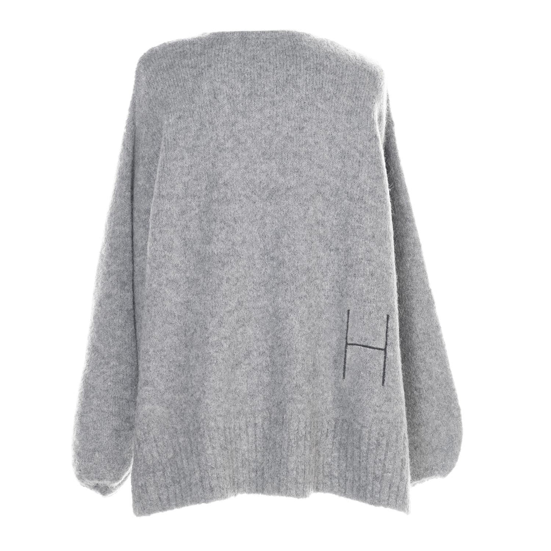 SOFIE V-neck Sweater  Grey Melange