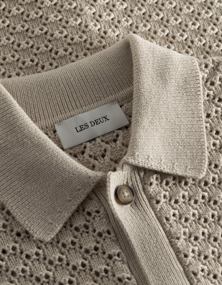 Gideon Knit Shirt  Ivory