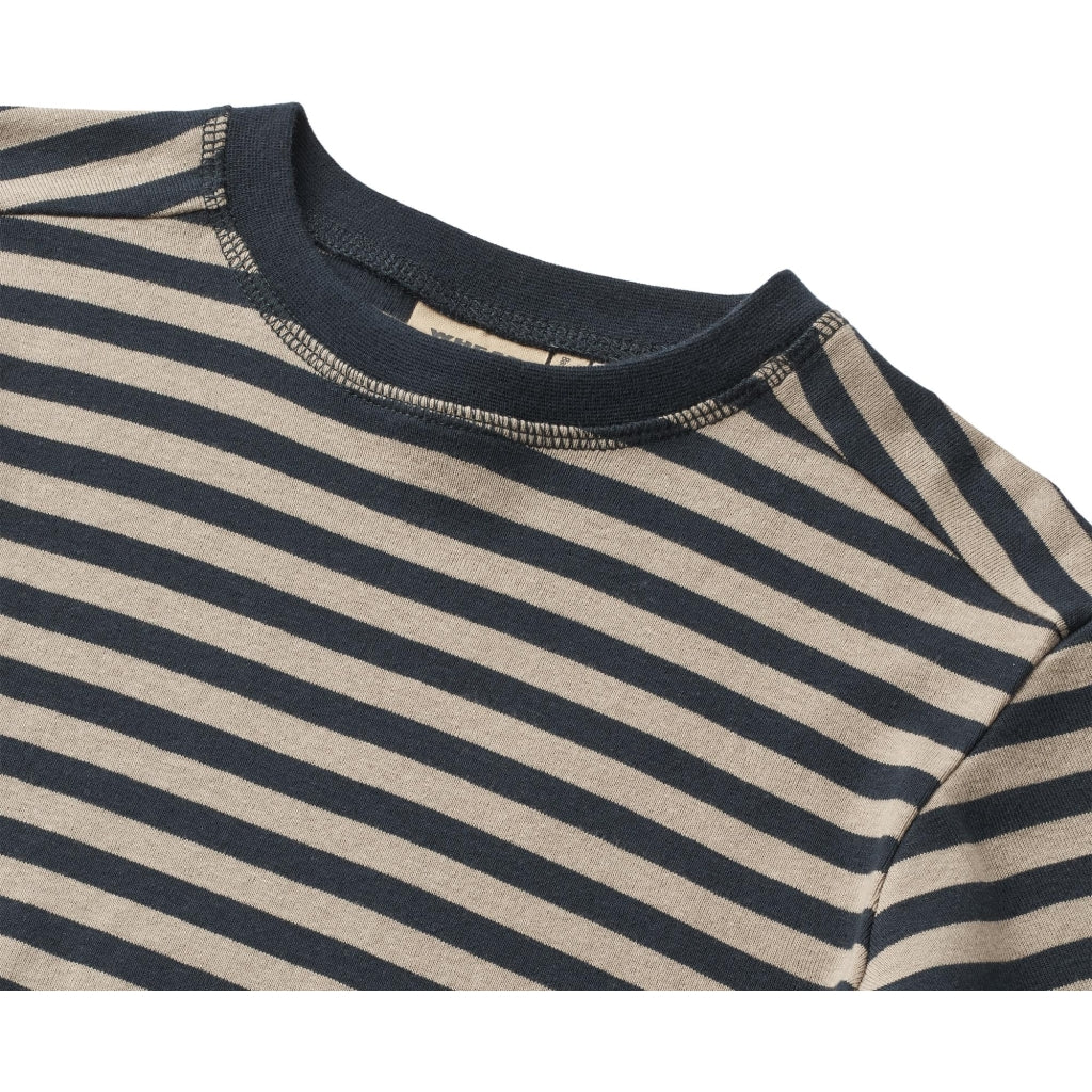 T-Shirt L/S Frans  Navy Stripe