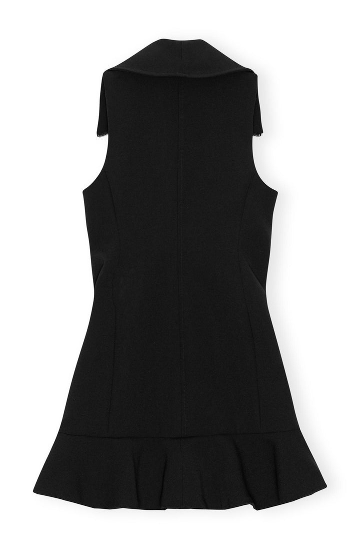 Bonded Crepe mini dress  Black