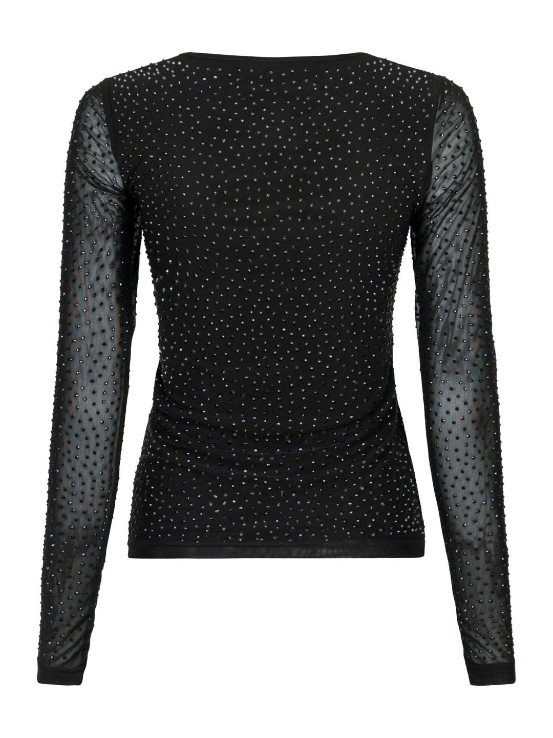 Basira Stone Mesh Blouse  Black