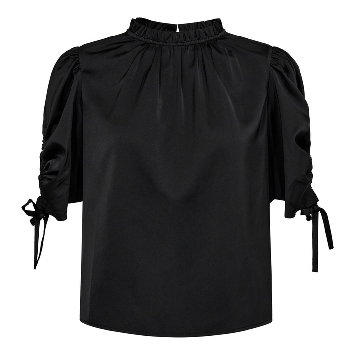 AdnaCC Puff SS Blouse  Black