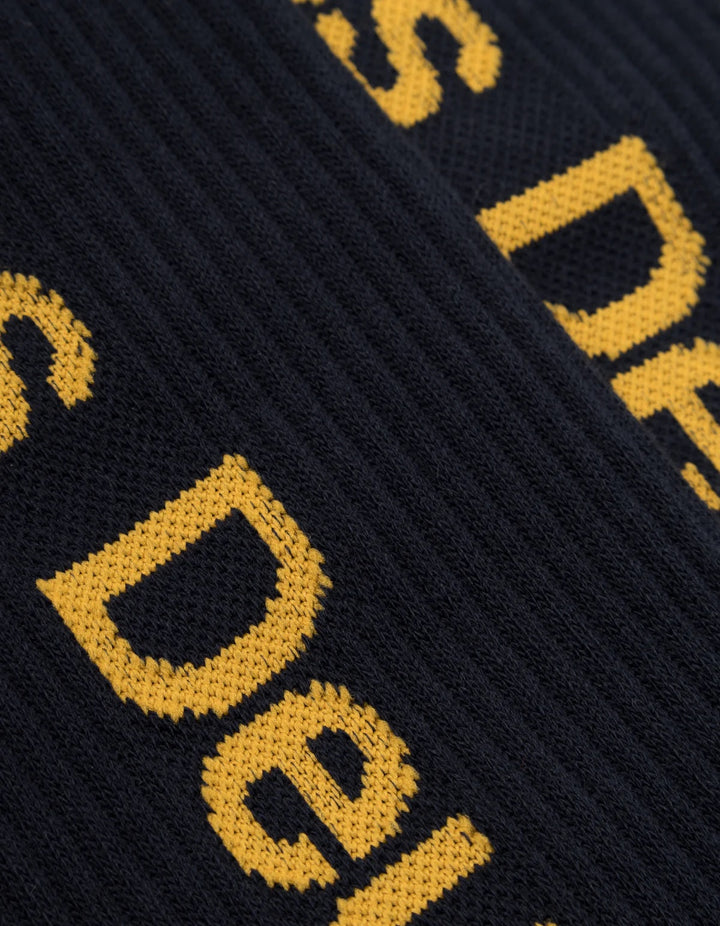 Brody Rib Socks 2-Pack  Dark Navy/Mustard