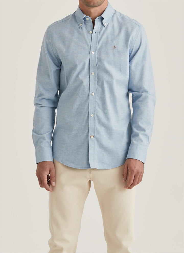 Watts Flannel Shirt-Slim Fit  Light Blue