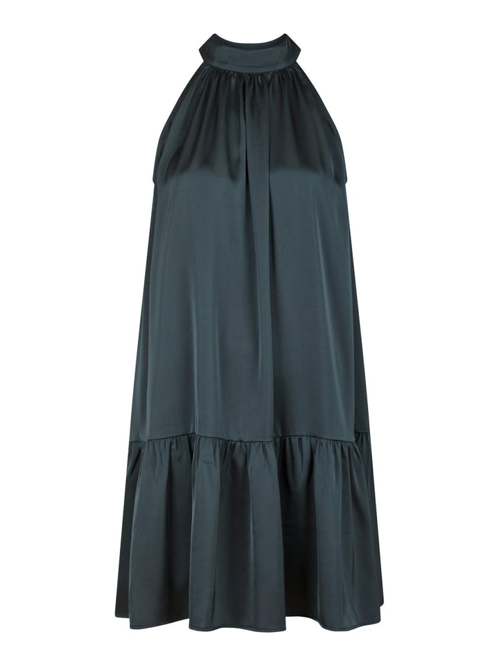 ALADIA DRAPY SATIN DRESS  Dark Navy