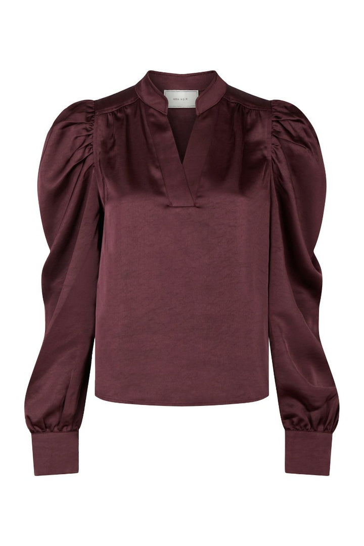 Rosslyn Heavy Sateen Blouse  Burgundy