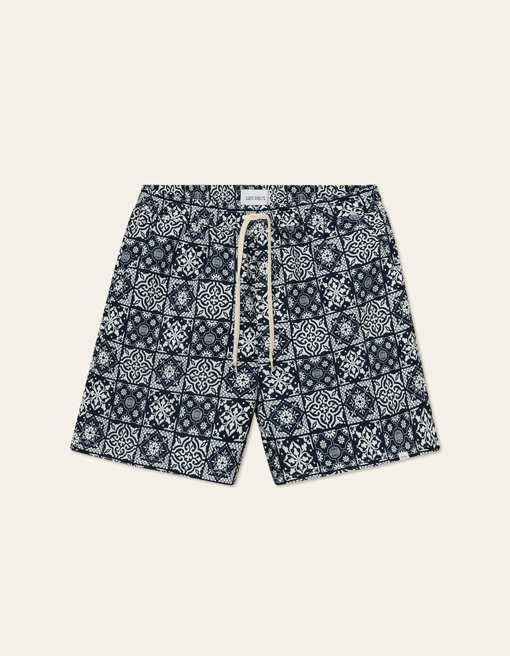 Stan AOP Swim Shorts 2.0  Light Ivory/Dark Navy