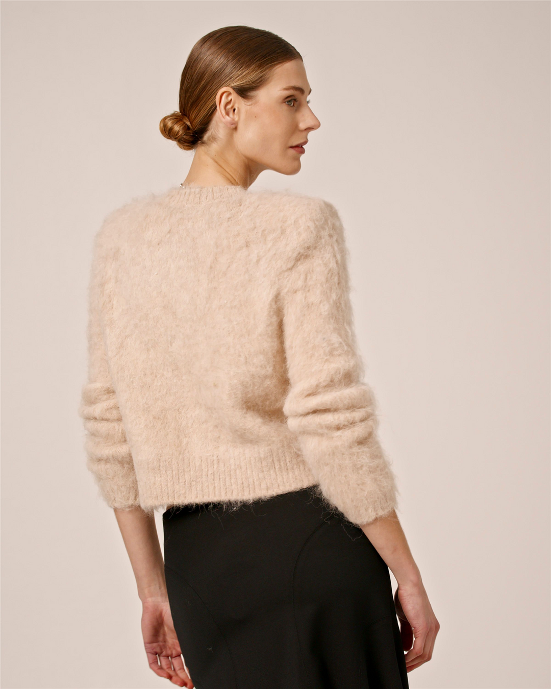 Knit Jacket  Beige Melange