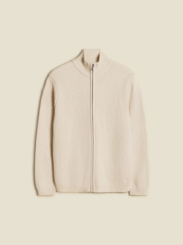 Atlantic Zip Cardigan  Ecru