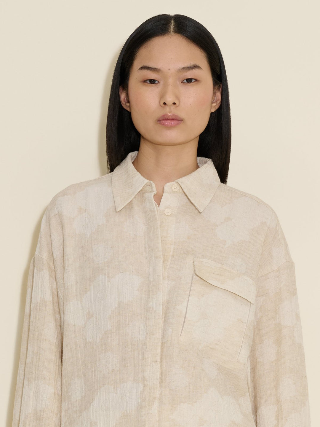 Dais Jacquard Shirt  Ecru Mix