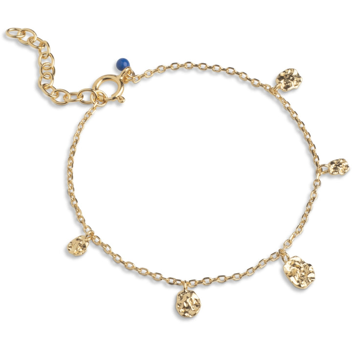 BRACELET, REFINED CHARMS  18K Gold-Plated Sterling Silver