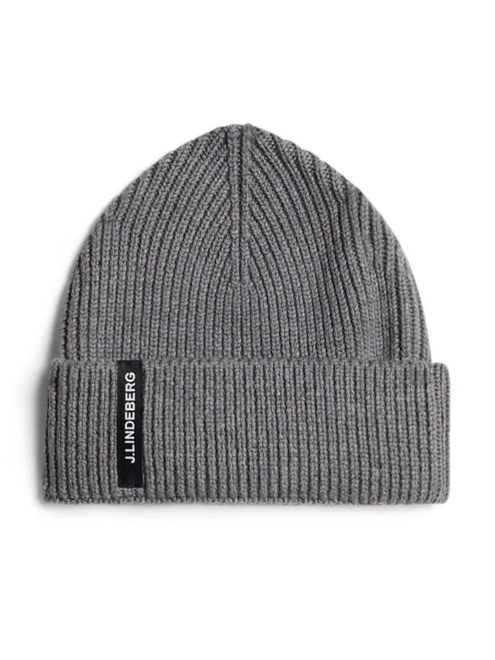 Juan Merino Beanie  Mid Grey Melange