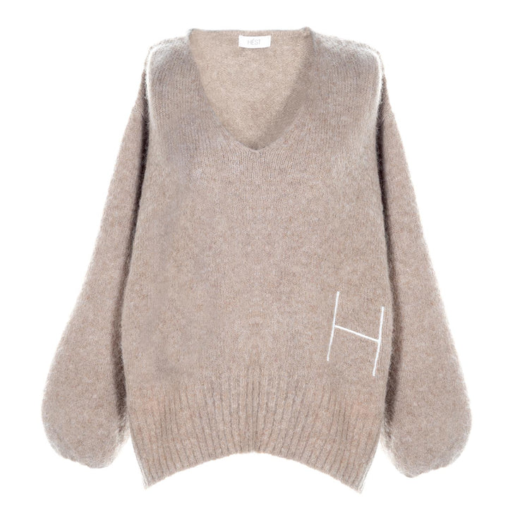 SOFIE V-neck Sweater  Beige