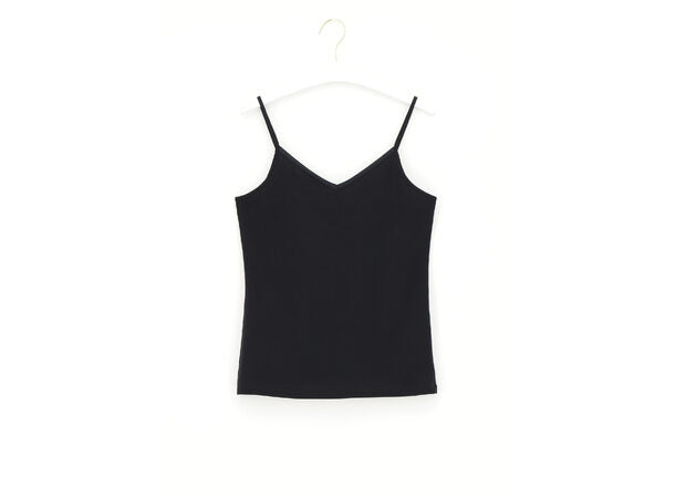 PERFECT LINE COTT TOP W/STRAP CRR  Black