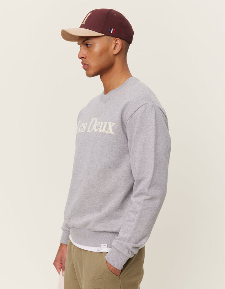 Charles Sweatshirt  Light Grey Melange/White