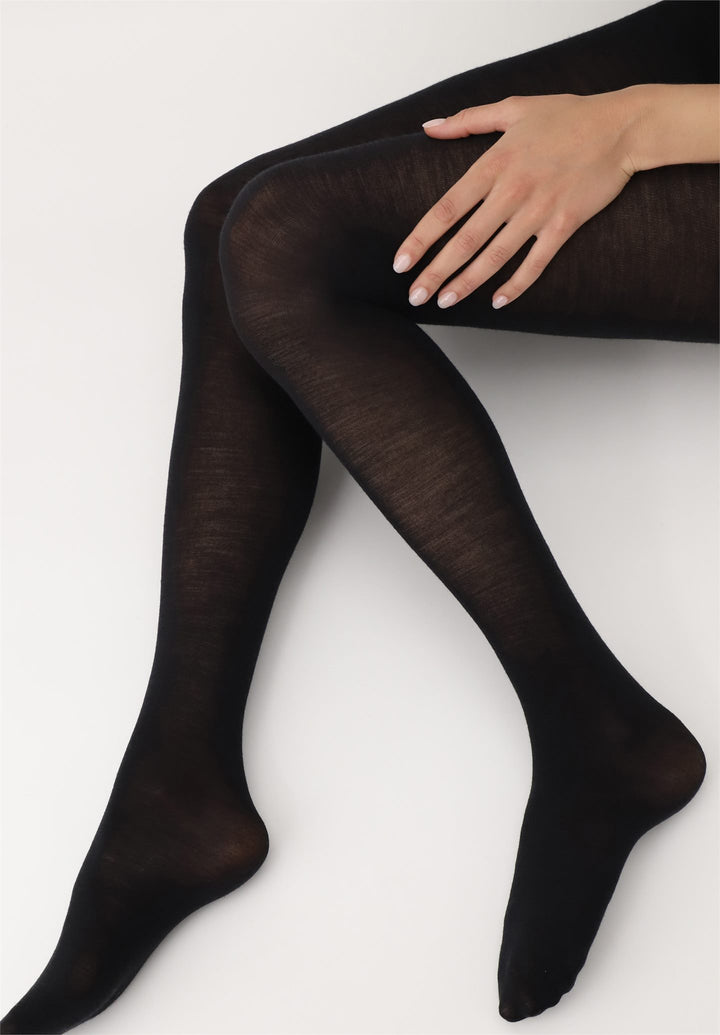 NIVES FINE WOOL TIGHTS  Black