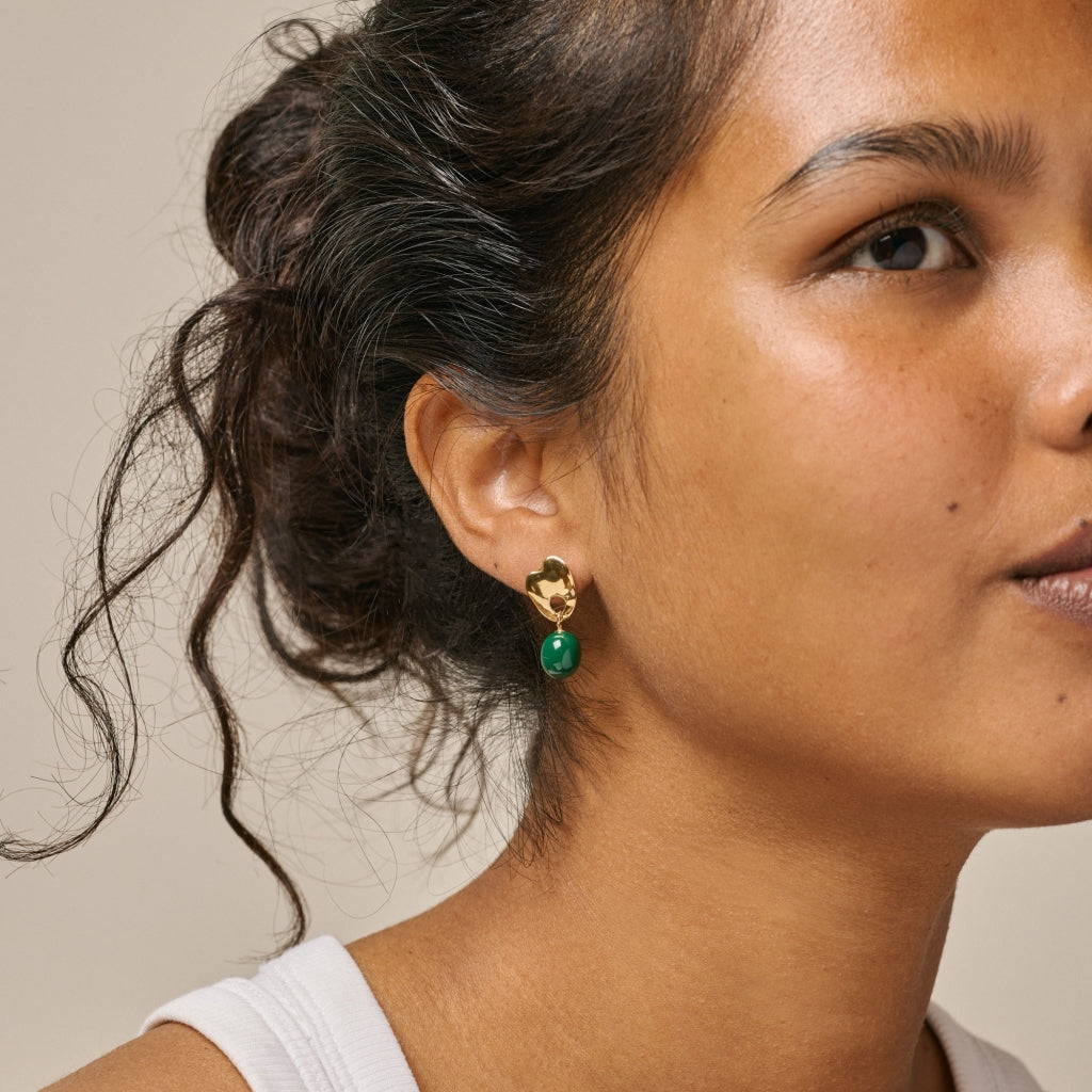 EARRING AIDA  Petrol Green