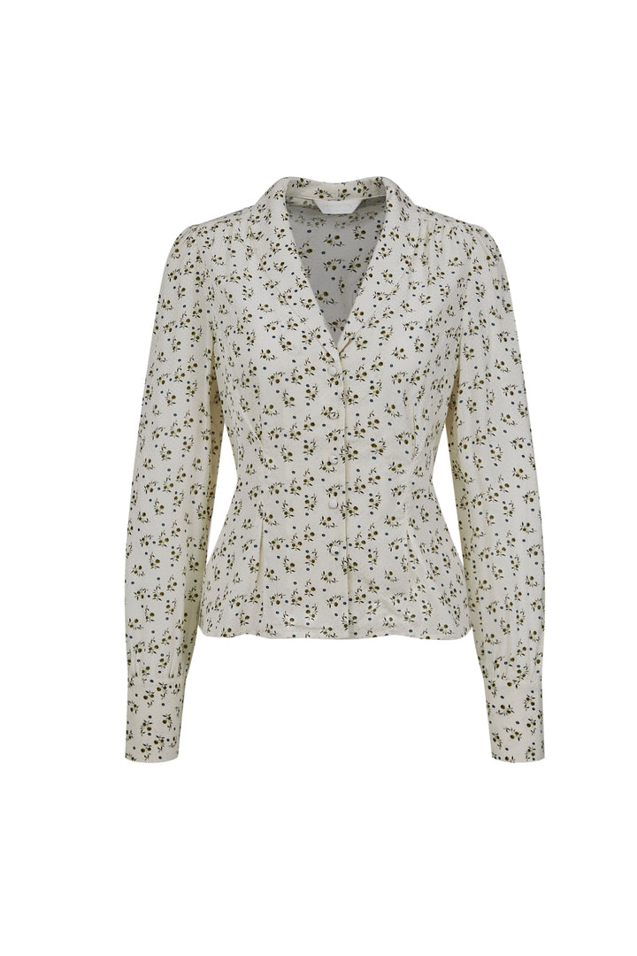 Ylva Blouse  Olive Thyme Print