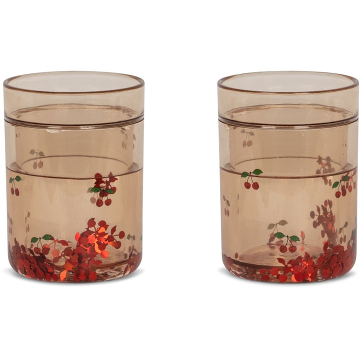 2 PACK GLITTER CUPS  Cherry