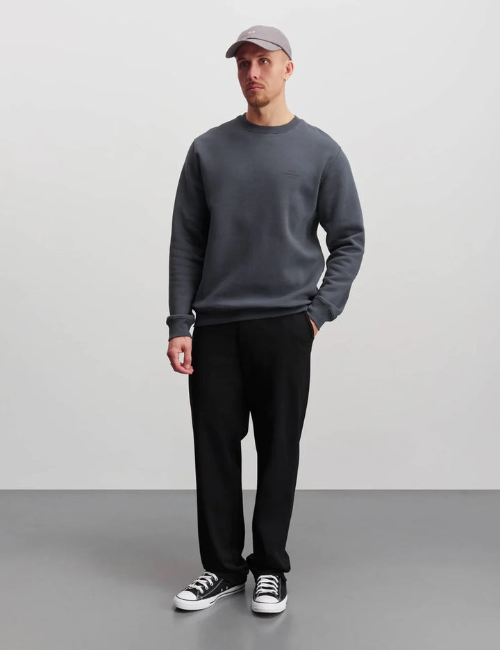 Standard Crew Logo Sweat  Black Oyster