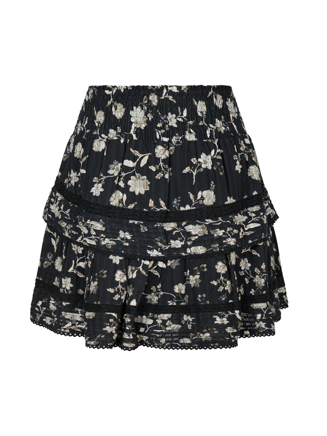 Kenia Night Flower Skirt  Black