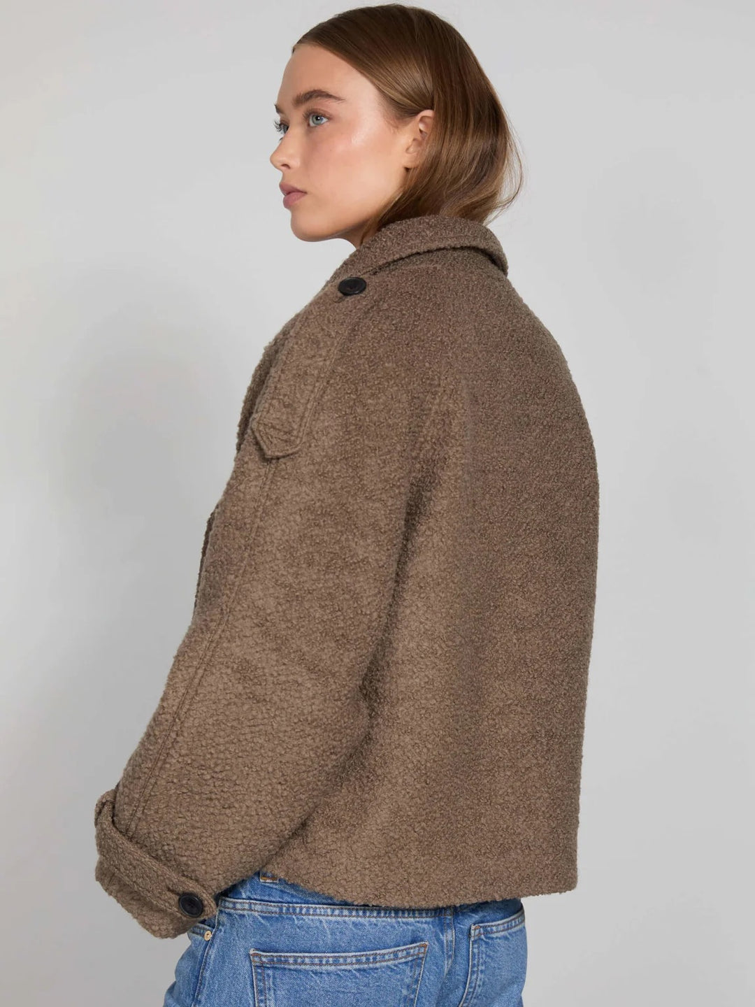 HANNI BOUCLE JACKET  Grey/Brown