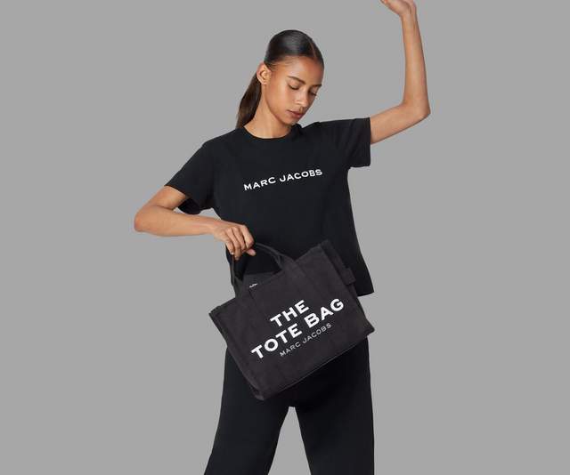 THE MEDIUM TOTE COTTON  Black