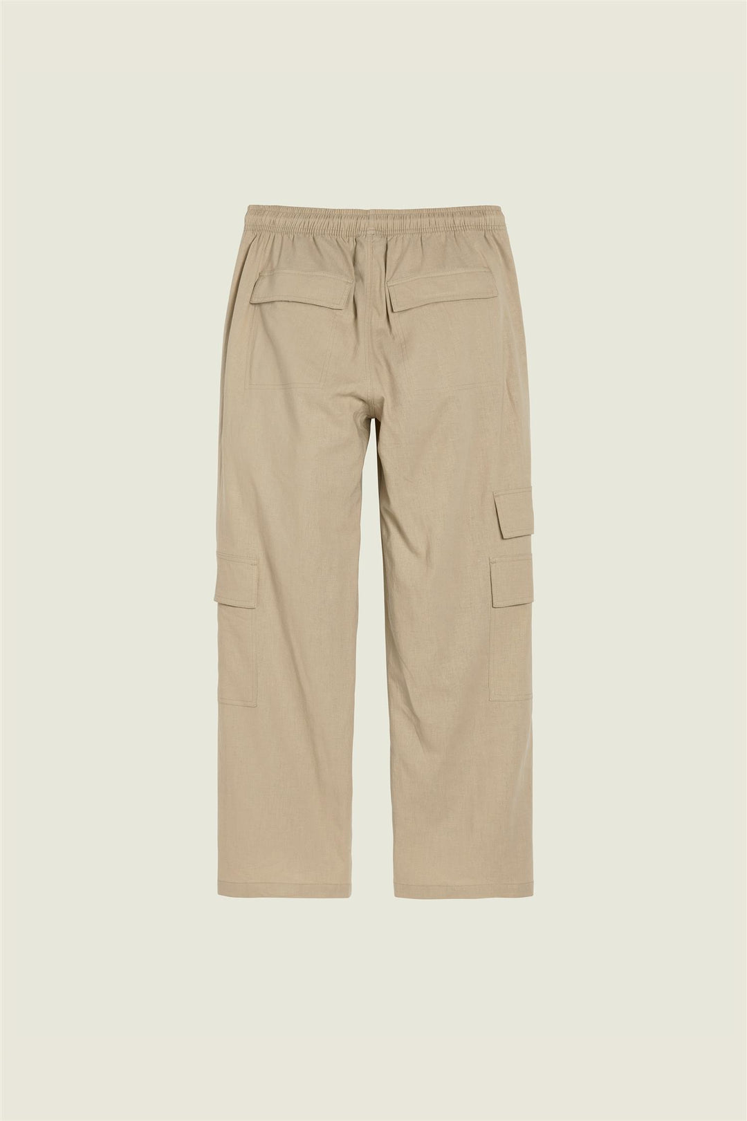 CARGO LINEN PANTS  Beige